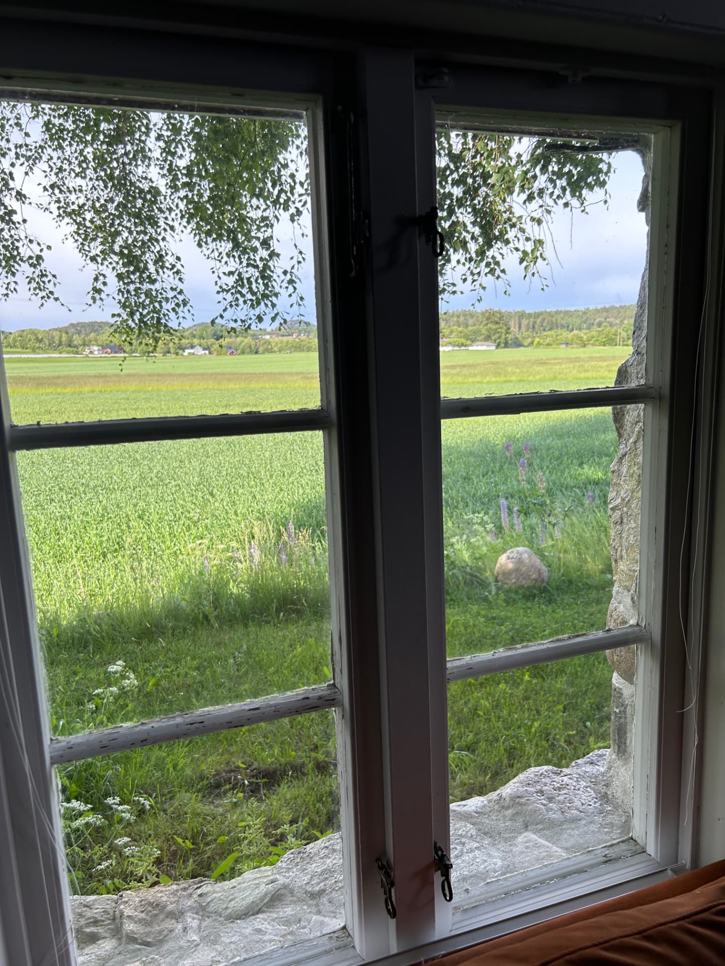 View of the fields from the window